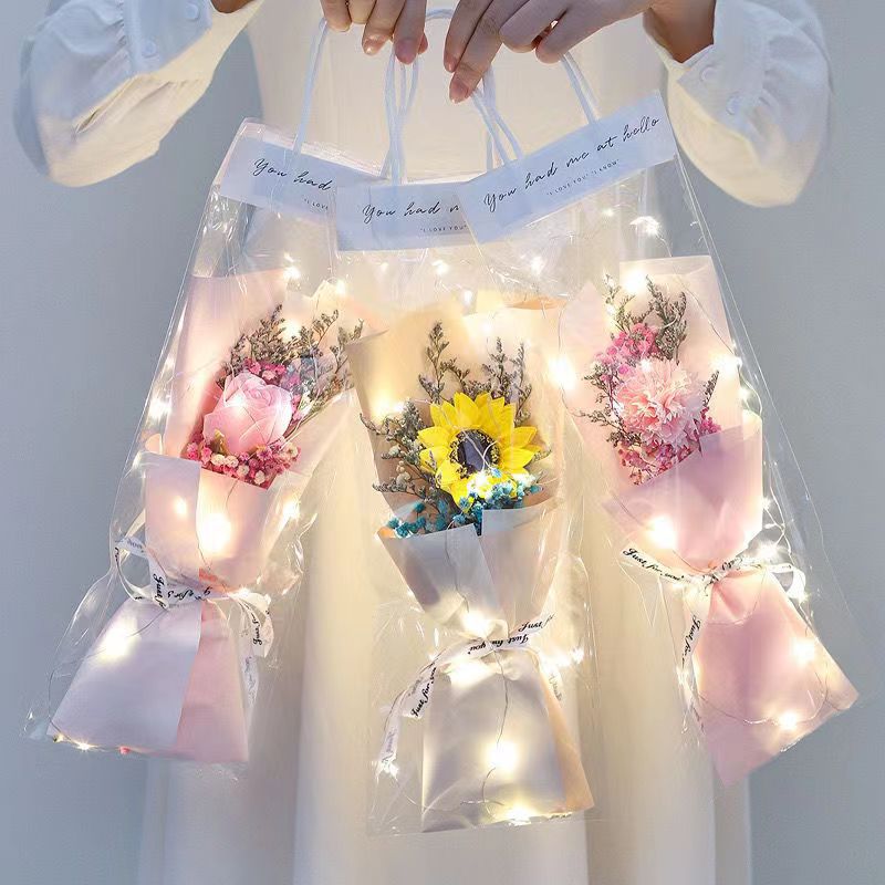 满天星干花花束幼儿园礼品永生花三八妇女节礼物女神节成品