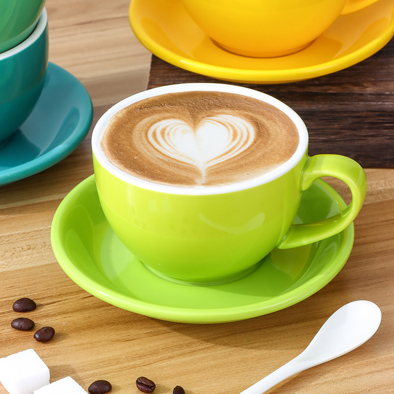 加厚圆底咖啡店商用专业拉花杯