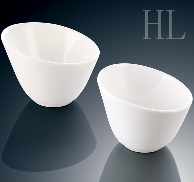 陶瓷中式风斜口碗酒店餐具