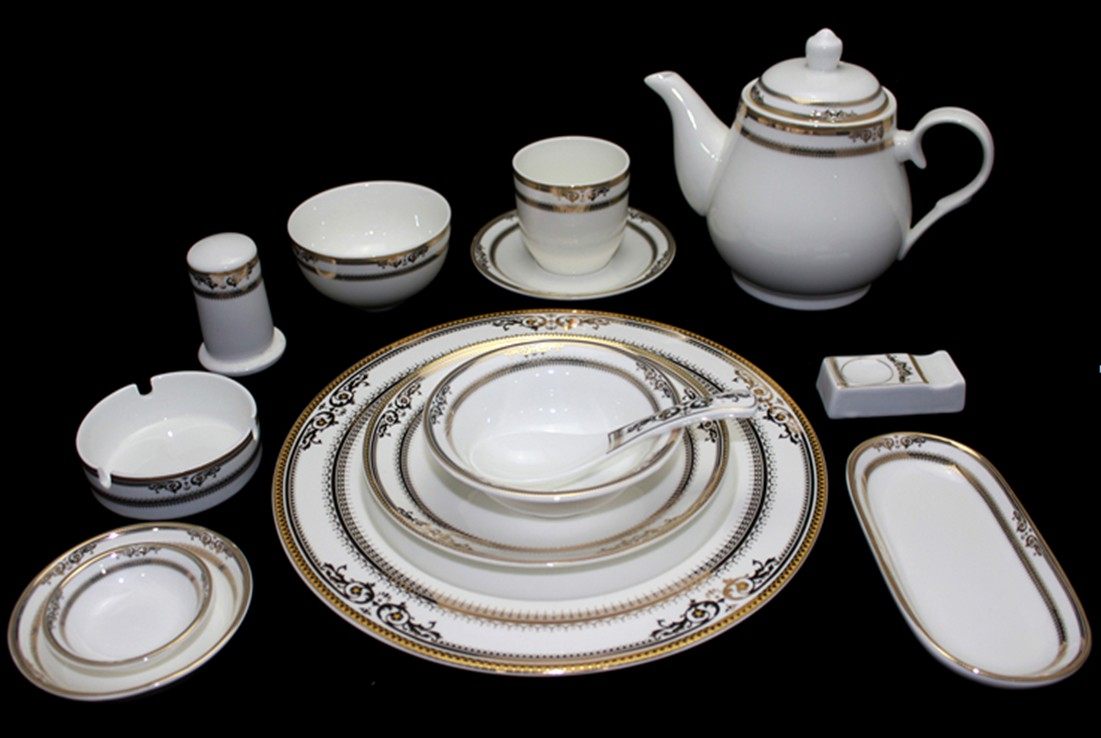 促销餐厅饭店酒店用品餐具摆台餐具套装碗勺包房金碧辉煌,餐饮具,盘,淘宝优惠券,粉丝福利购,淘宝优惠卷