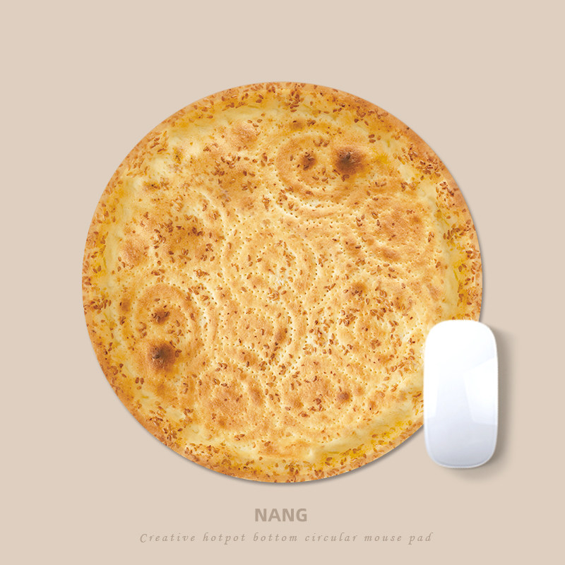新疆馕水果西瓜卡通圆形鼠标垫小号橙子少女可爱创意办公滑鼠垫子