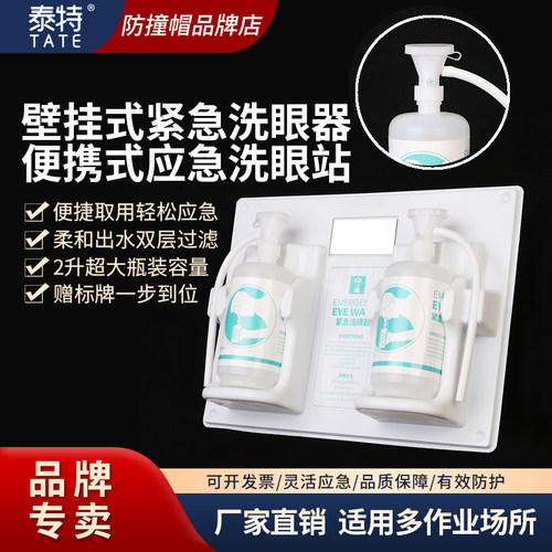 泰特紧急2L洗眼器冲洗瓶壁挂便携