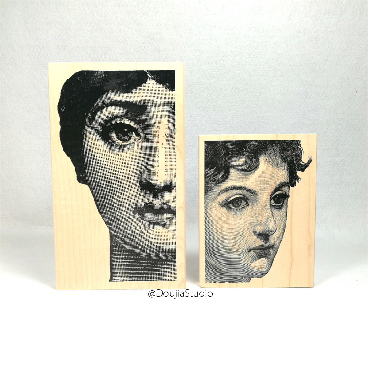 ÊÖÕʸ´¹ÅľÖÊÓ¡Õ ÉÙŮϵÁÐ ÃÀ¹ú½ø¿Ú Vintage Rubber Stamp
