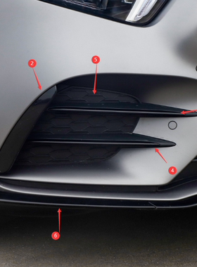 适用于19-23年奔驰A35L前杠饰条A35L黑色风刀 A35下唇装饰条W177