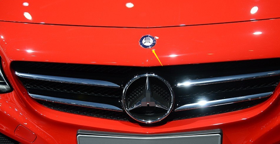 适用于奔驰b级前杠标gla glb glc e200 cla前包围星标r500 v260