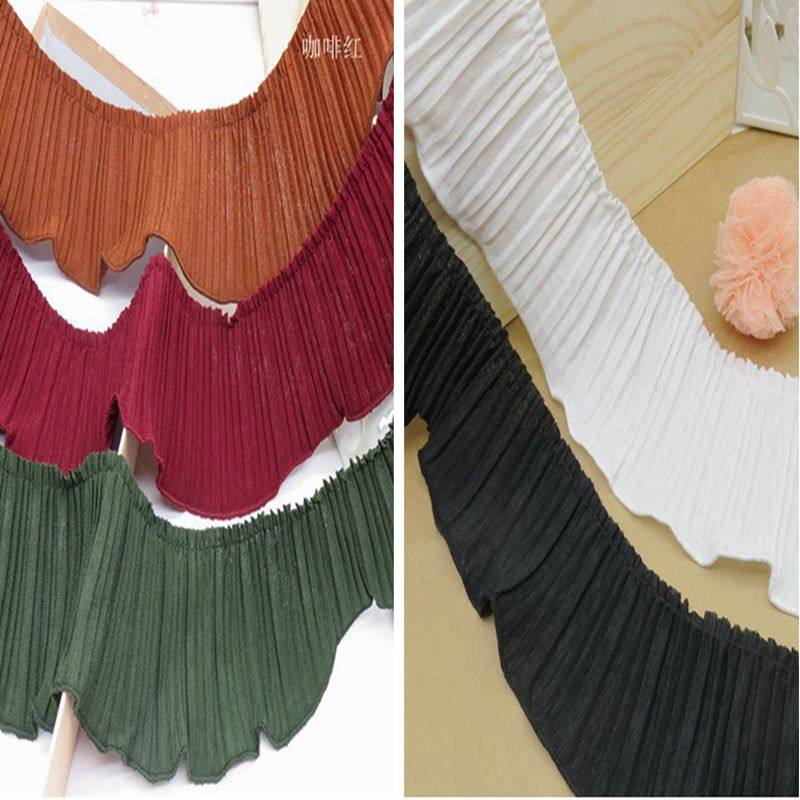 服装辅料花边7CM针织弹力棉皱褶花边秋冬服装花边蕾丝百褶花边裙,居家布艺,花边,淘宝优惠券,粉丝福利购,淘宝优惠卷