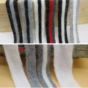 服装 口下摆边蕾丝衣服加宽裙子边 辅料毛线4CM兔毛毛线领子袖