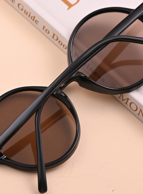 日系全框圆形天然水晶大气石头镜