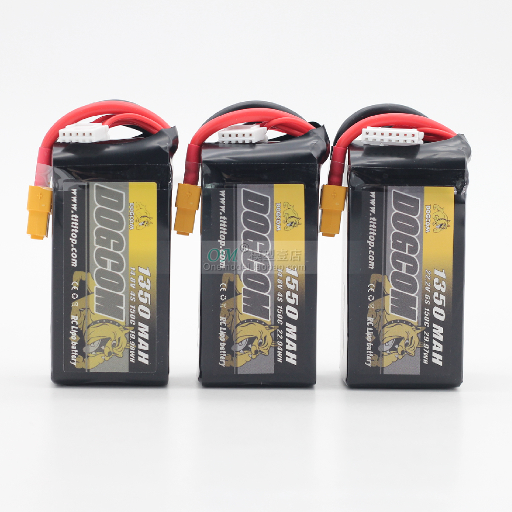 穿越机FPV航模暴力大黄狗锂电池/DOGCOM 4S 6S 1350 1550mAh 150C 玩具/童车/益智/积木/模型 遥控飞机零配件 原图主图