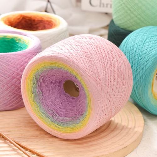 段染蛋糕真丝棉毛线专用婴儿棉线