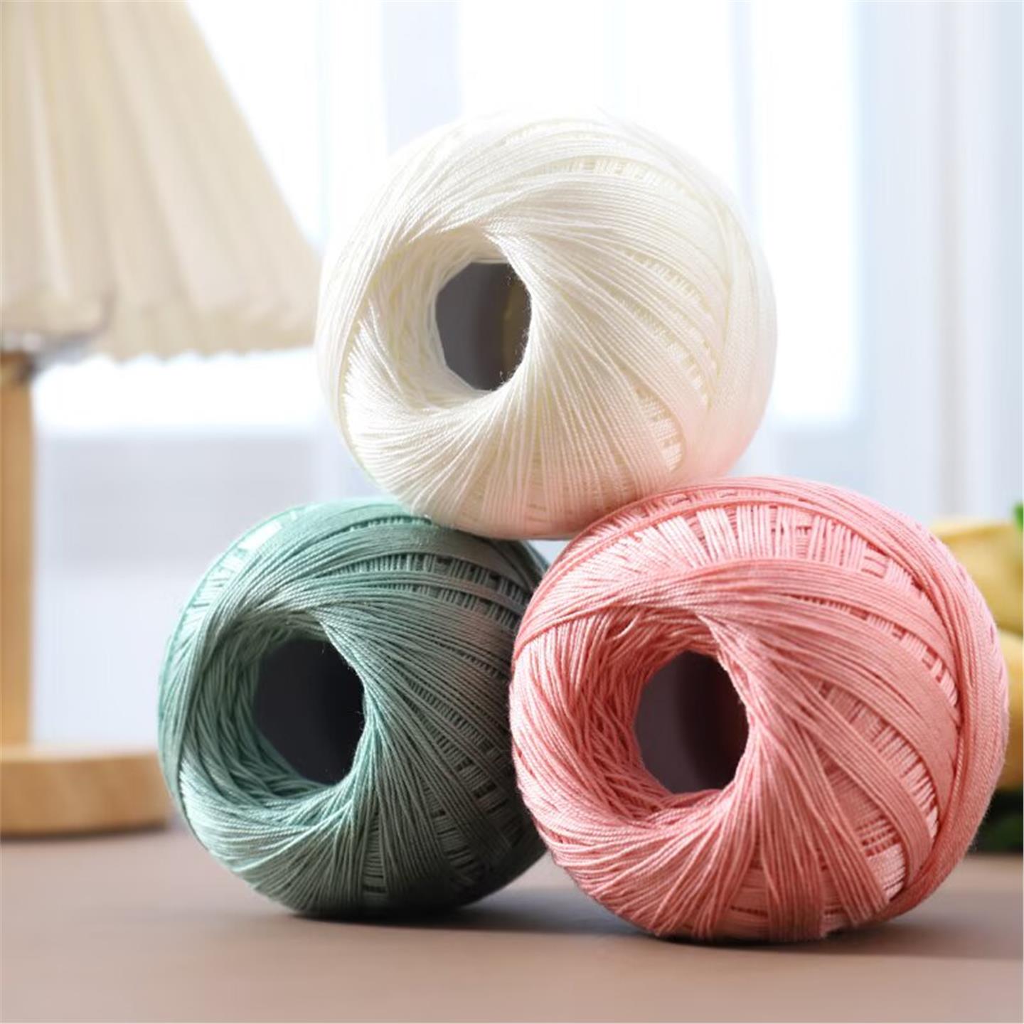7号蕾丝线真丝棉线强捻桑蚕丝线