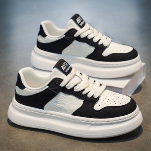 莆田男鞋2026新款春季潮牌高级感增高小白鞋运动黑白熊猫休闲板鞋