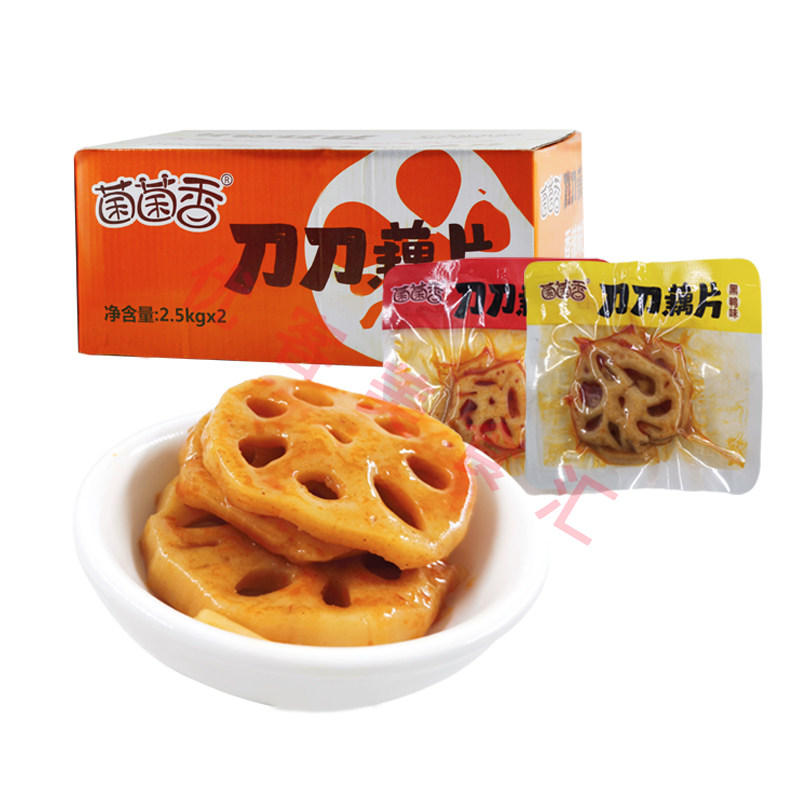菌菌香香辣味/黑鸭味藕片整袋5斤小包装即食零食熟食