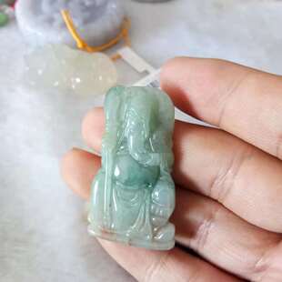 天然翡翠A货关公牌吊坠项链男生日礼物带证书带绳包邮坤圣珠宝