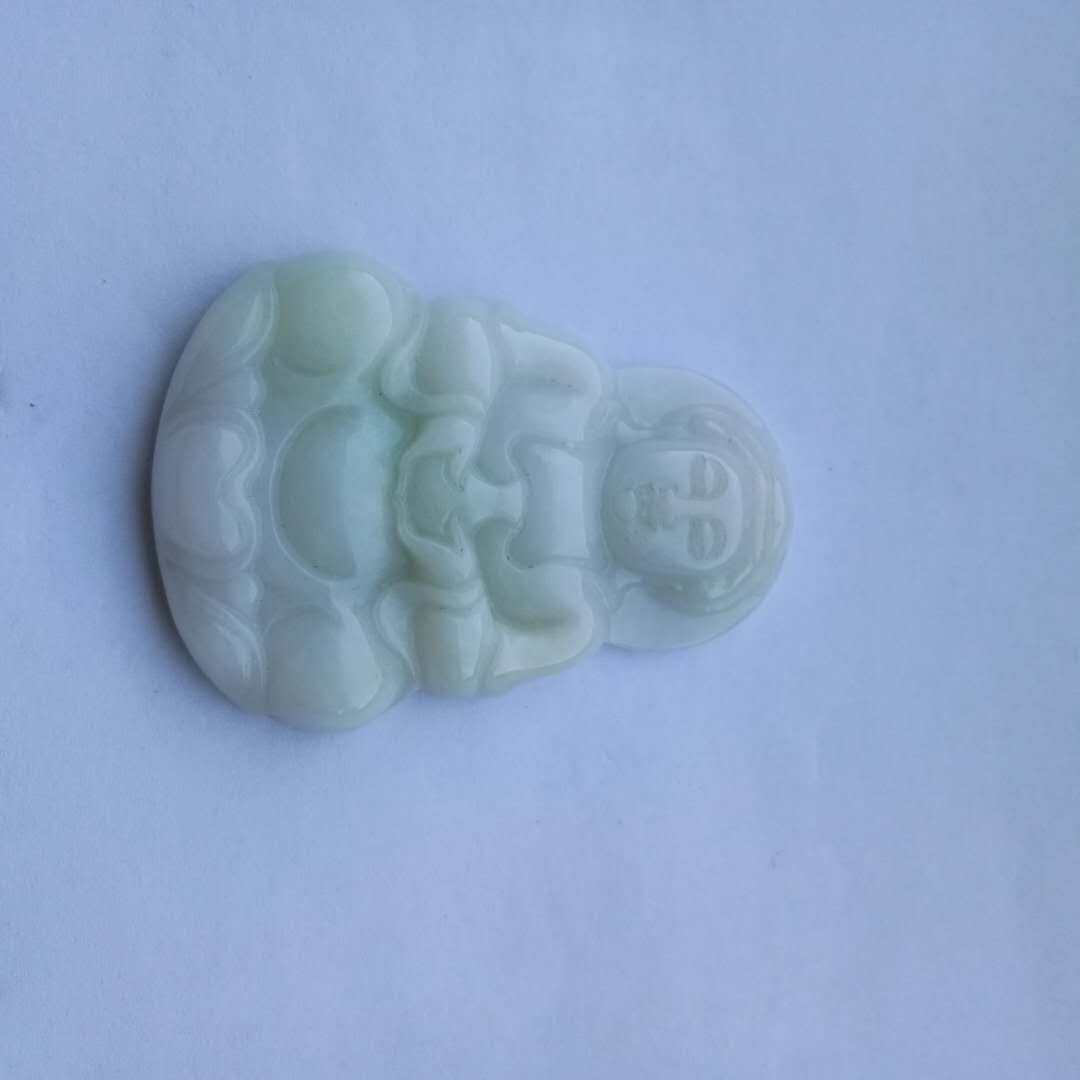 天然A货缅甸冰糯种翡翠观音吊坠老坑玉观音玉坠珠宝挂件带证书