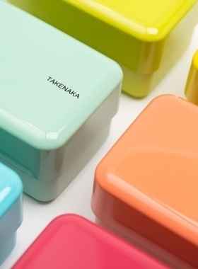 日本产 Takenaka 月光便当宝盒饭盒儿童学生餐盒可微波便当盒