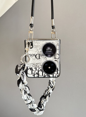 适用华为Pocket2手机壳高级斜跨p50pockets丝巾折叠屏新款保护壳手提链条新品保护套女斜挎外壳