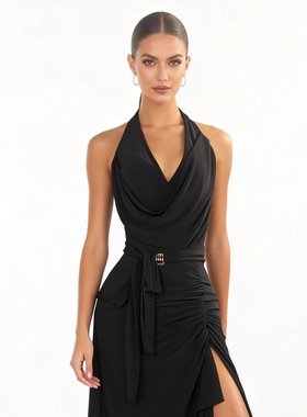 ZS拉丁舞半身裙练功服女新款 不规则流苏短裙专业舞服跳舞裙 L566