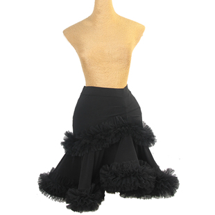 ZS黑天鹅 L572 拉丁舞服包臀半身跳舞练习表演练功服女桑巴大摆裙