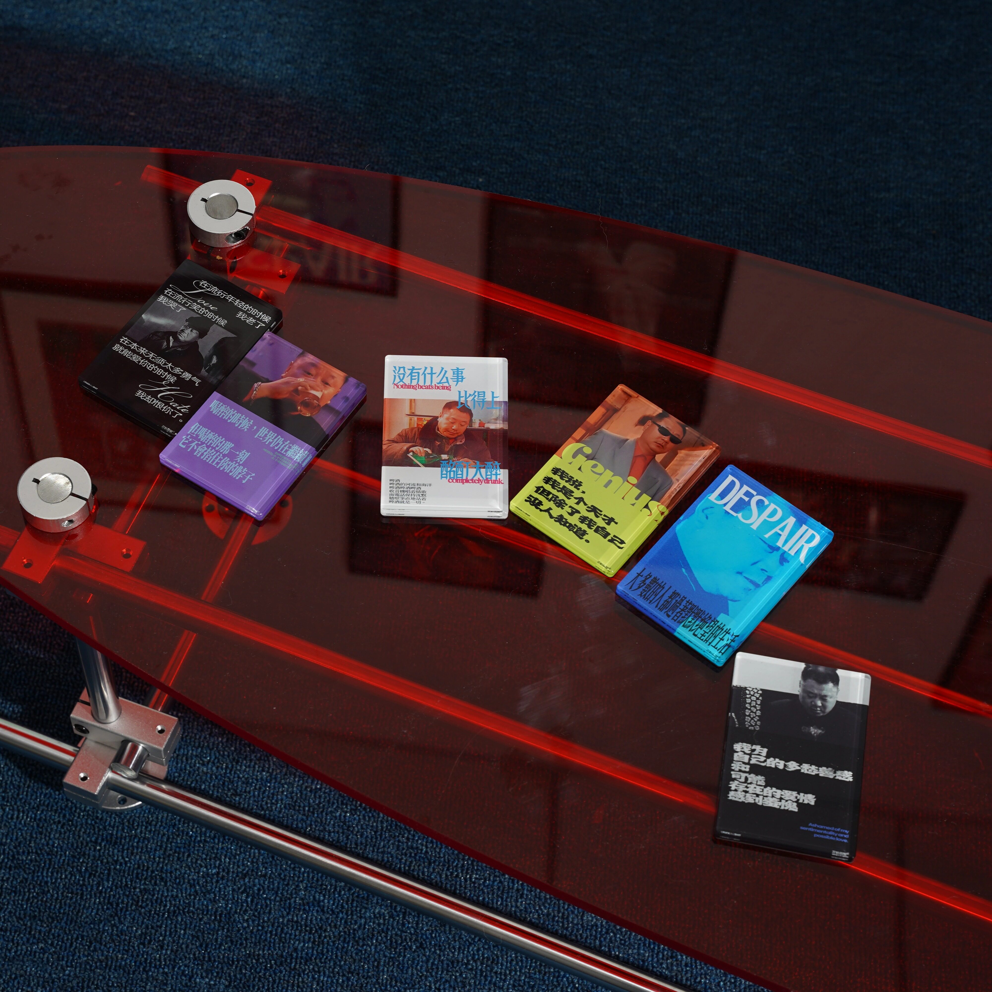 花蛤与蟹原创设计创意冰箱贴喝酒系列亚克力冰箱贴磁吸彩色潮流