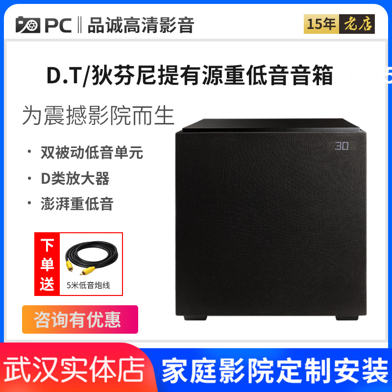 DT/狄分尼提 有源低音炮D类放大+双被动单元 超低音家庭影院音箱