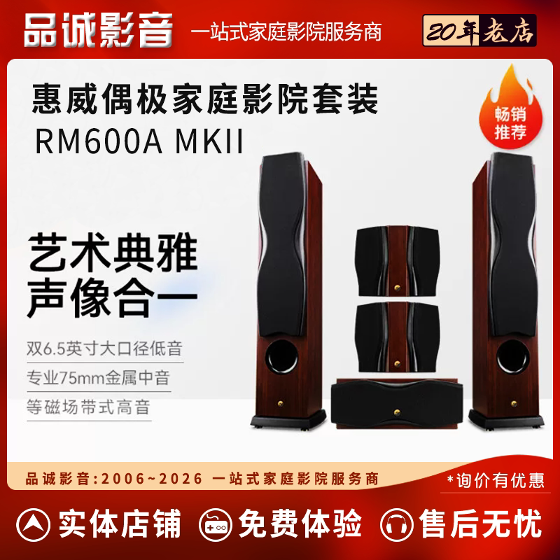 Hivi/惠威 RM600AMKII家庭影院落地音箱5.1壁挂环绕中置客厅音响
