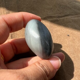 30g新疆和田籽料原石黑白分明青花吊坠挂件手串特色籽玉天然