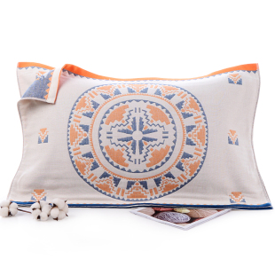 纱布纯棉枕巾一对装 儿童单人枕头巾男生专用 成人情侣全棉高档四季