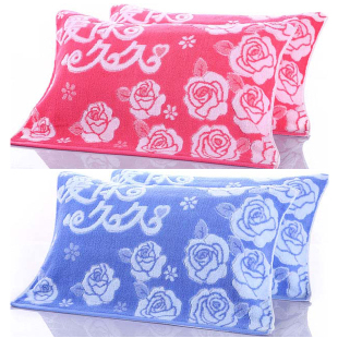 枕巾纯棉正品 枕头大毛巾 卡通婴儿童成人加厚情侣全棉结婚庆一对装