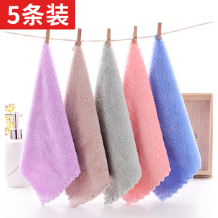 新生婴儿童巾5条装 洗脸毛巾宝宝口水巾柔软幼儿园儿童手帕小方巾