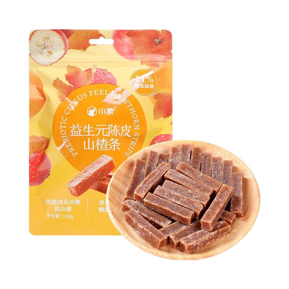 小象超市益生元陈皮山楂条益生菌酸奶山楂丁鲜果制作蜜饯儿童零食