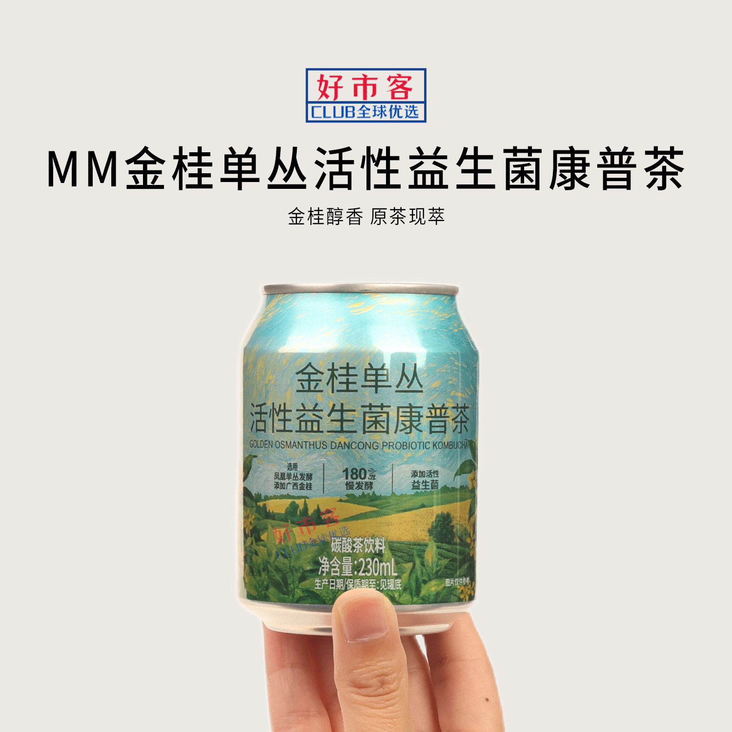 山姆代购金桂单丛活性益生菌康普茶入口鲜爽回甘悠长聚会茶饮料