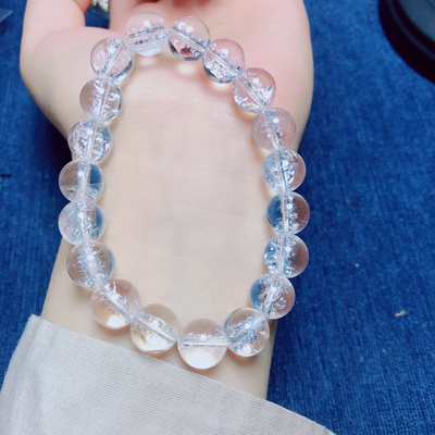 CC0175 白水晶手链爆花彩虹水晶气质时尚小饰品百搭清新10mm手链