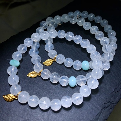 天然蓝针水晶手链6-7mm单圈显针