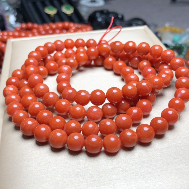 X882 天然川料南红玛瑙佛串7/8mm柿子红满色满肉佛珠高货多圈,饰品/流行首饰/时尚饰品新,手饰/手串,淘宝优惠券,粉丝福利购,淘宝优惠卷
