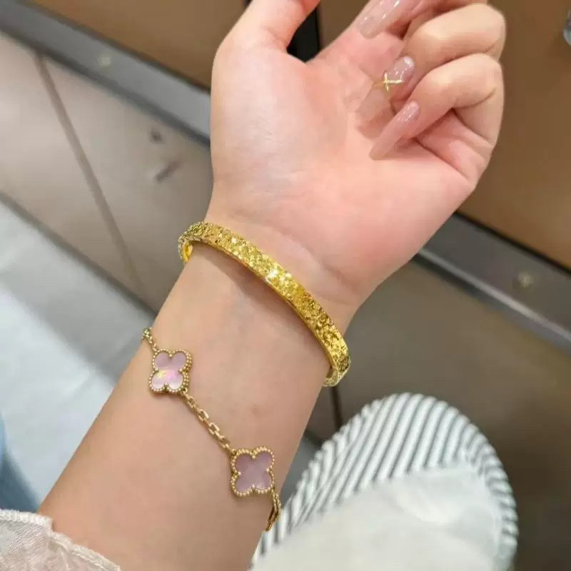 ZZ0414 足银999碎冰冰手镯女爆闪素圈实心镯子活口手环情人礼物