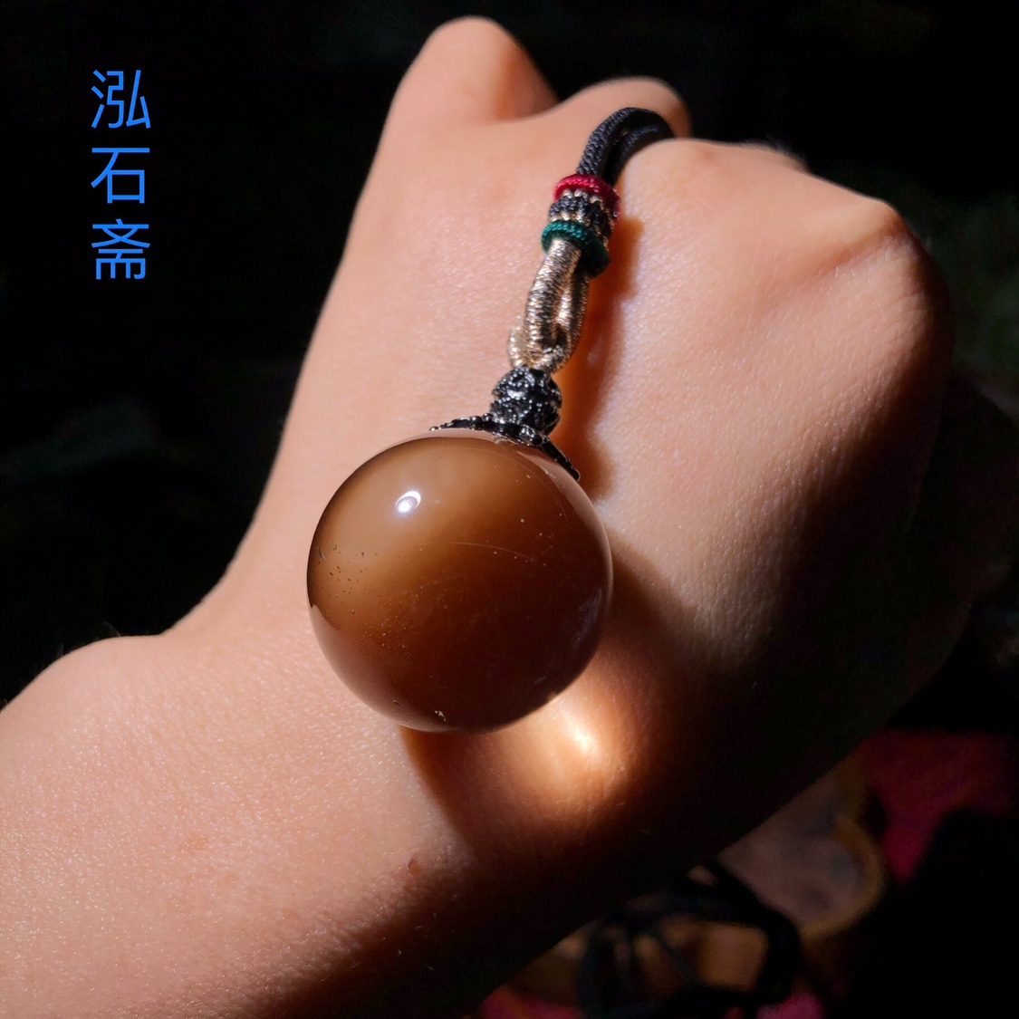 1A286天然茶黄水晶球吊坠全净体微棉25-30mm挂件女转运珠首饰礼物