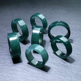 RR0241 天然A货翡翠蓝水跑环甜甜圈吊坠尾戒雪花棉老蓝水方平安扣