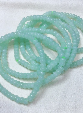 R172缅甸天然A货翡翠单圈手链果绿色算盘珠首饰手串5/6mm首饰礼物