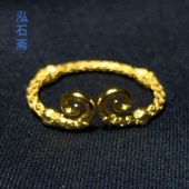 15A249 古法s925银紧箍咒戒指活口祥云黑悟空指环戒圈可调节