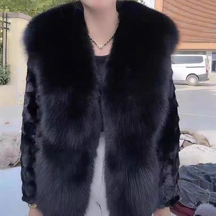短款 整皮狐狸毛门襟款 女士时尚 新款 皮草大衣 水貂毛外套2022冬季
