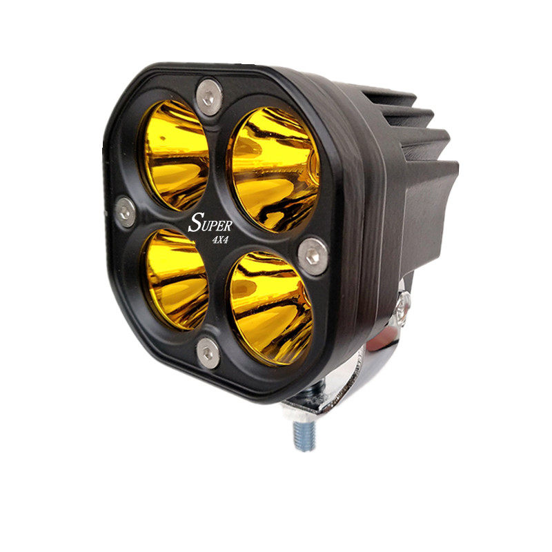 摩托车机车led大灯改装灯40w射灯护杠灯雾灯外置加装灯12v24v通用