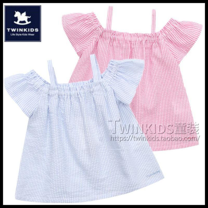 小木马 TWINKIDS童装 专柜正品 2018夏款 女童儿童时尚无袖衬衫