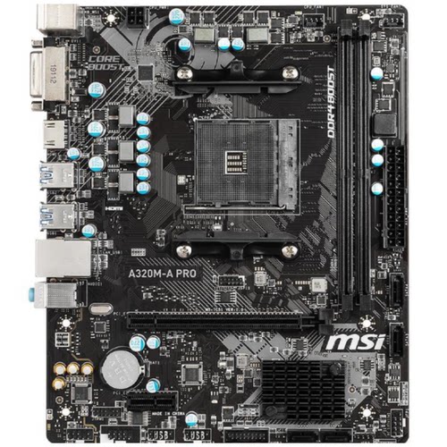 爆新 MSI/微星 A320M-A PRO主板 A320 AM4 DVI HDMI DDR4
