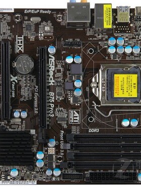 爆新 1155针ASROCK/华擎科技 B75 Pro3集成主板 B75 USB3 DDR3