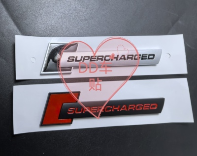 适用于奥迪机械增压车标supercharged叶子板侧标后尾标牌标志车贴