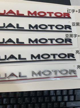适用于特斯拉model3高性能dualmotor车标改装配件tesla字母标志贴