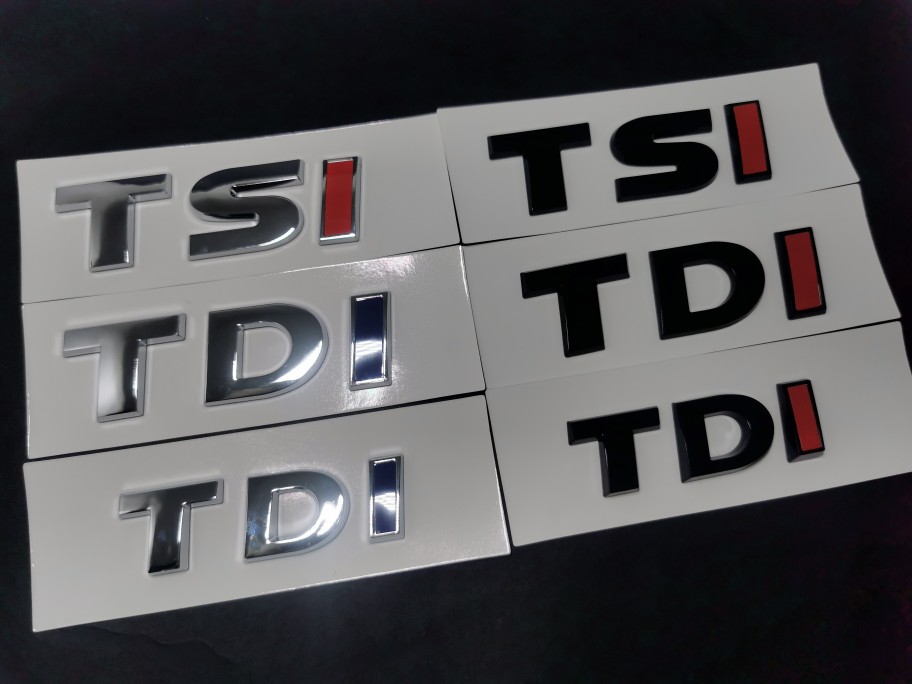 适用于大众高尔夫 新速腾TDI迈腾 蓝色I 新帕萨特TSI车标字贴尾标