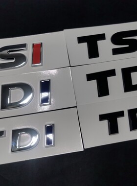 适用于大众高尔夫 新速腾TDI迈腾 蓝色I 新帕萨特TSI车标字贴尾标