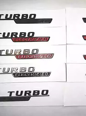 适用奔驰AMGC43 C63S翼子板贴标TURBOELECTRIFIED侧标贴标车身贴